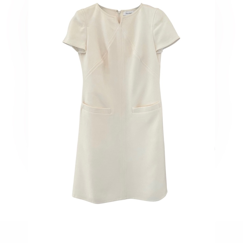 courrèges Paris vintage mod white dress size 40